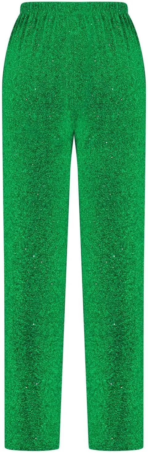 Firzero Black Leggings Women Dressy Sequin Bling Legging Joggers Elastic High Waist Pencil Pants Sparkly Skinny Trousers