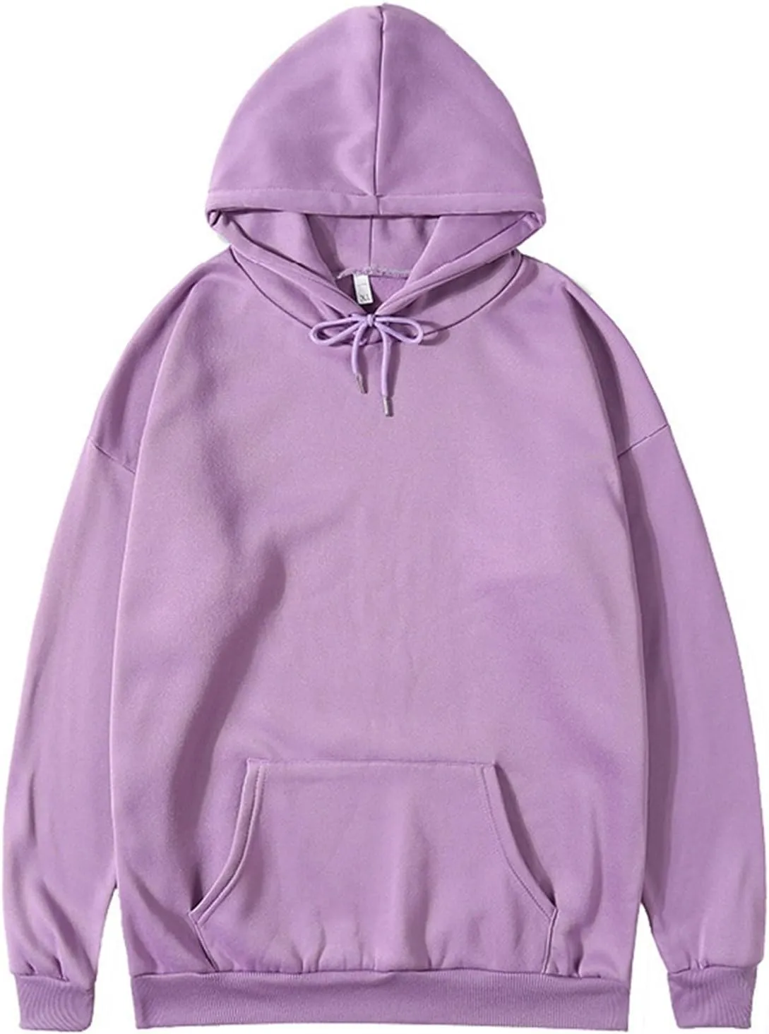 Fleece Hoodie Women Lightweight Drop Shoulder Oversized Sweatshirt Drawstring Casual Plush Workout Hoodies w/Pockets