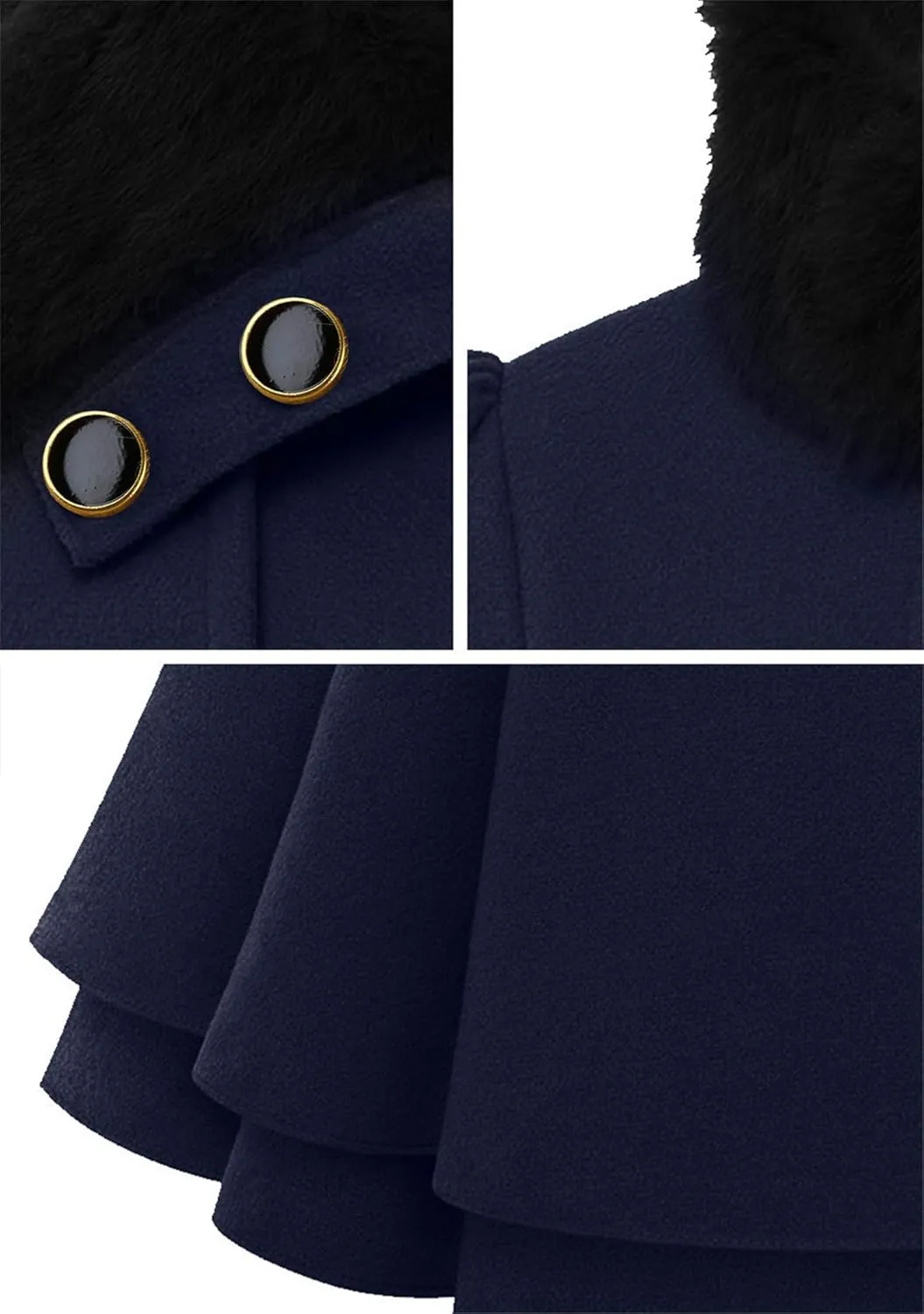 FLITAY Womens Trench Plus Size Casual Pea coat with Belt Hooded Checkered Double Breasted Coat