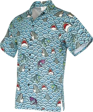Funny Guy Mugs Mens Hawaiian Print Button Down Short Sleeve Shirt
