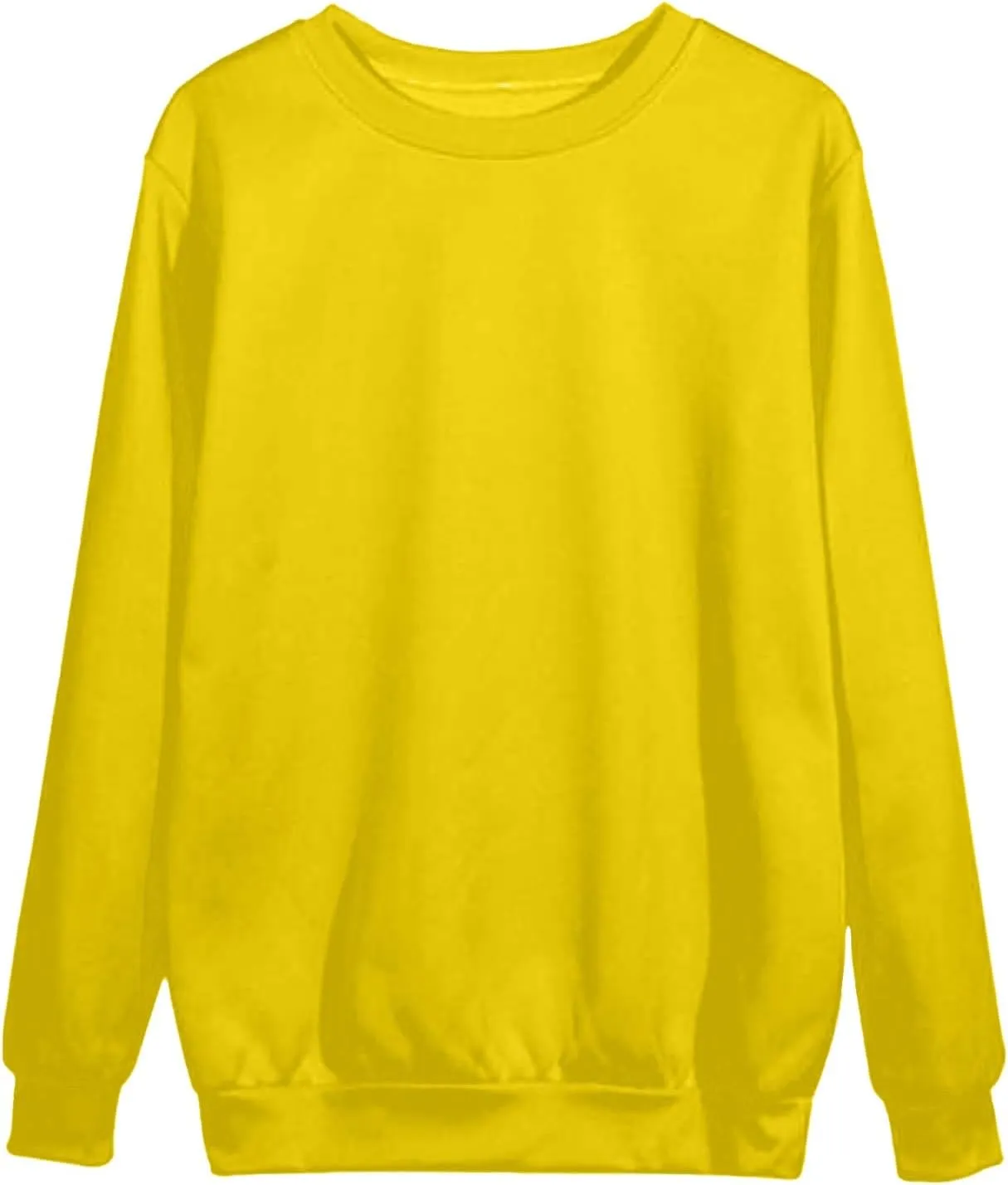 GIERIDUC Oversized Sweatshirt for Women 2024 Fashion Solid Color Long Sleeve Tops Crew Neck Pullover Blouse Fall Outfits