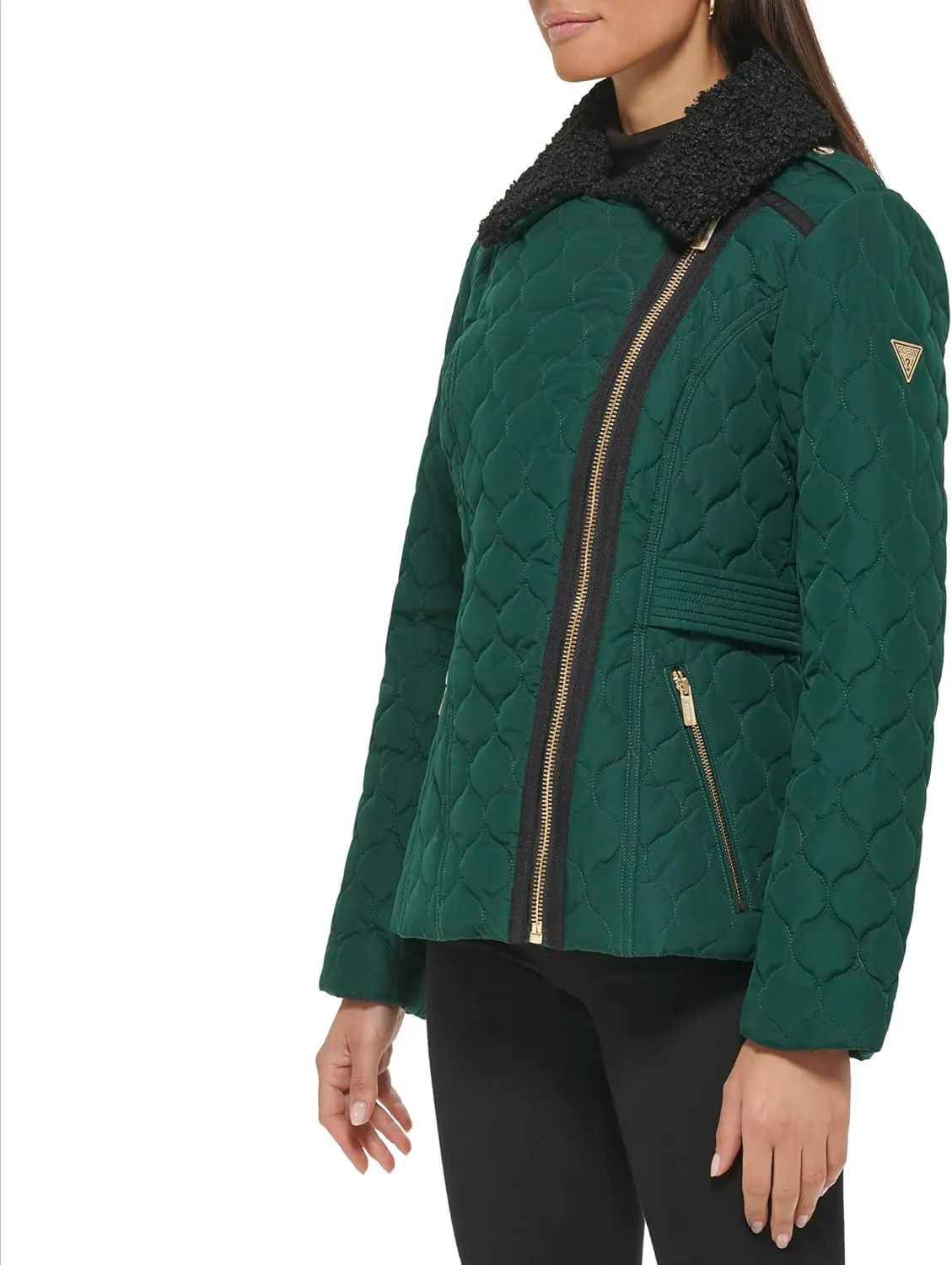 GUESS Women's Quilt Short Light-Weight Jacket