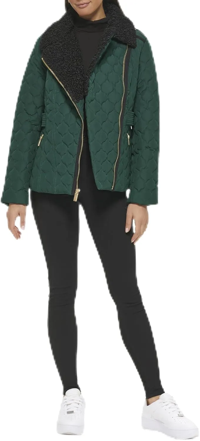GUESS Women's Quilt Short Light-Weight Jacket