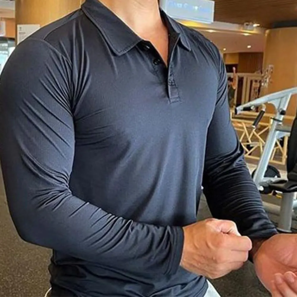 GYMELITE Men's Golf Polo Shirt Short & Long Sleeve Polo Shirts Dry Moisture Wicking Performance Outdoor Casual Collar Shirt