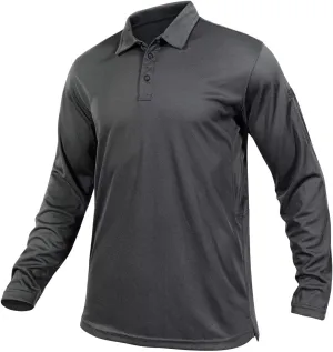 GYMELITE Men's Golf Polo Shirt Short & Long Sleeve Polo Shirts Dry Moisture Wicking Performance Outdoor Casual Collar Shirt