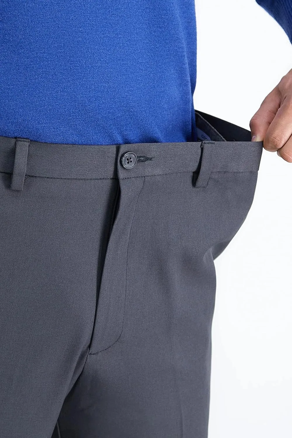 Haggar Men's Cool 18 Pro Classic Fit Flat Front Dress Casual Stretch Golf Pant (Regular and Big & Tall Sizes)