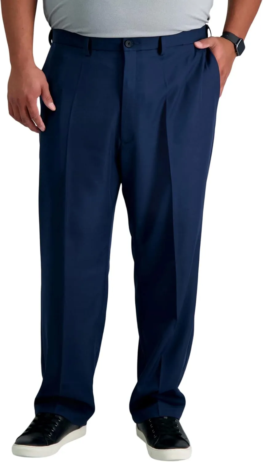 Haggar Men's Cool 18 Pro Classic Fit Flat Front Dress Casual Stretch Golf Pant (Regular and Big & Tall Sizes)