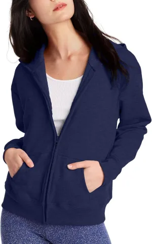 Hanes Women's Hoodie, Ecosmart Fleece Full-zip Hoodie, Zip-up Hooded Sweatshirt