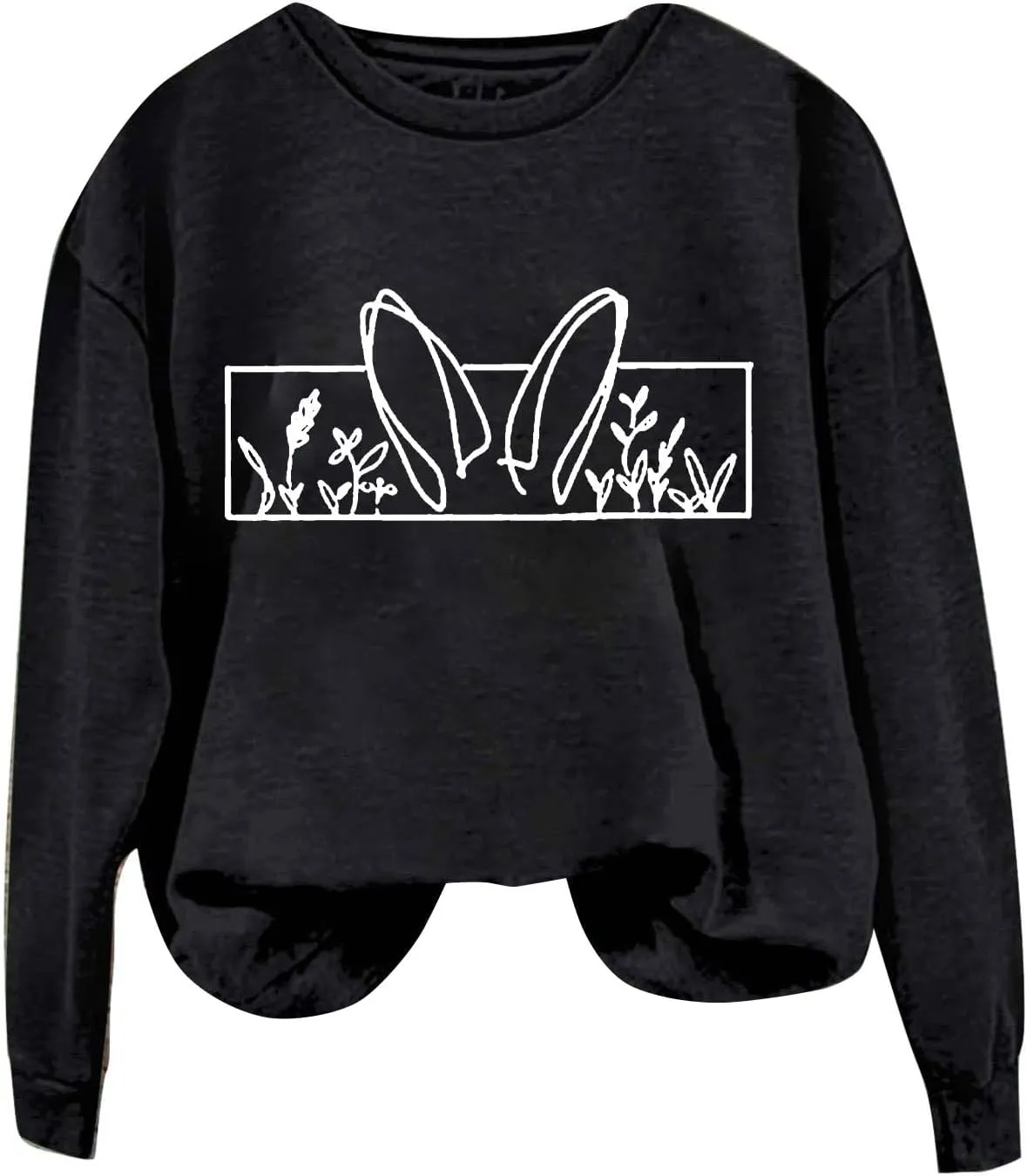 Happy Easter Sweatshirt for Women Cute Bunny Rabbit Graphic Crew Neck Sweat Shirts Trendy Easter Gifts Festival Tops