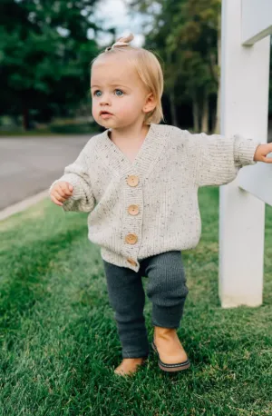 Heather Grey Chunky Knit Cardigan