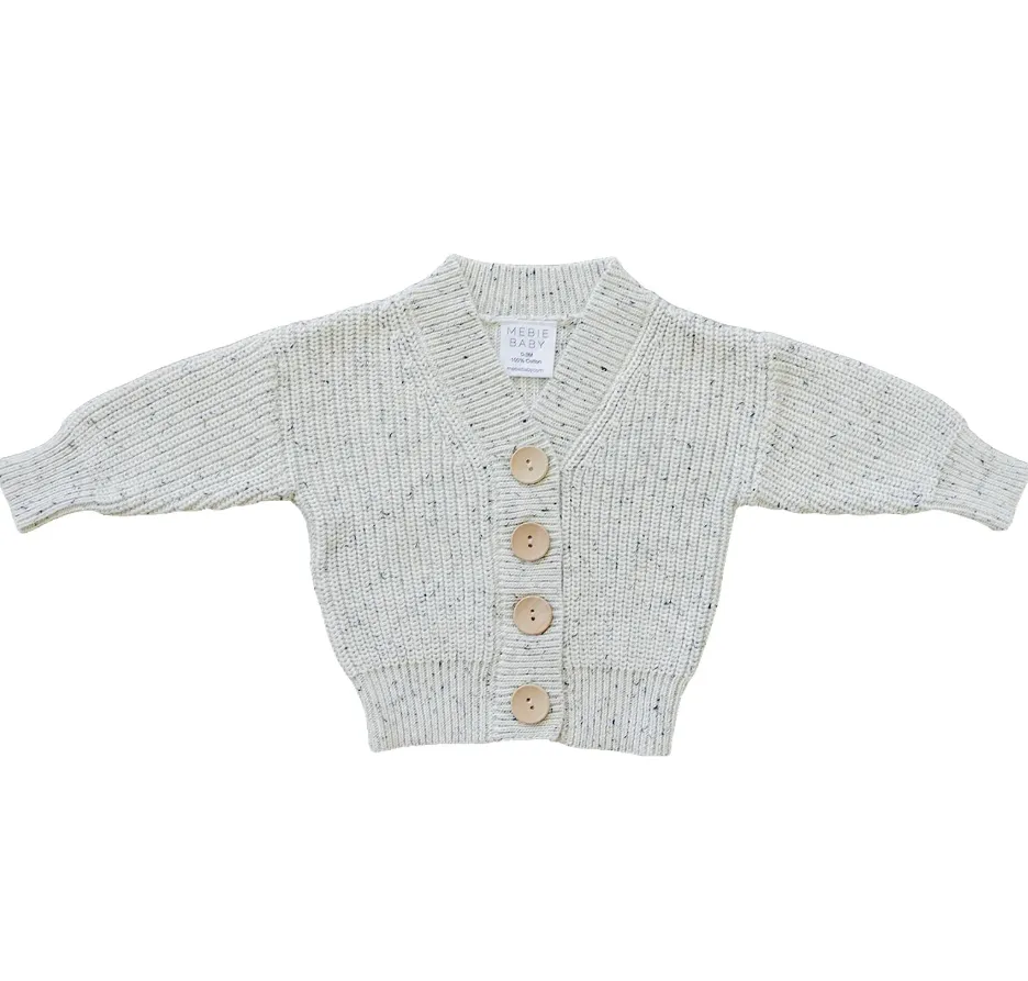 Heather Grey Chunky Knit Cardigan
