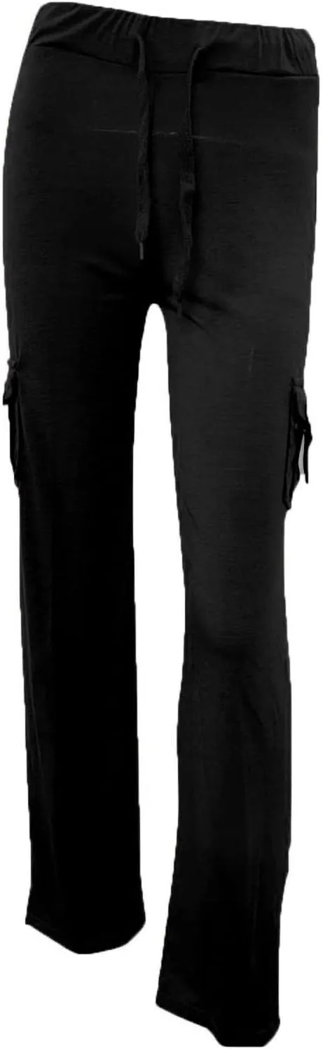 High Waist Stretch Cargo Pants for Women Casual Military Army Cargo Combat Work Pants with Pockets Bootcut Trousers