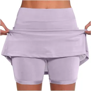 hlysgo Women's Plus Size Skort High Waisted Dressy Casual Workout Hiking Skirts Summer Athletic Tennis Shorts for Teen Girls