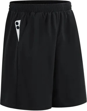 HQUEC Men's Athletic Shorts with Zipper Pockets Lightweight Quick Dry Basketball Workout Shorts for Running Casual