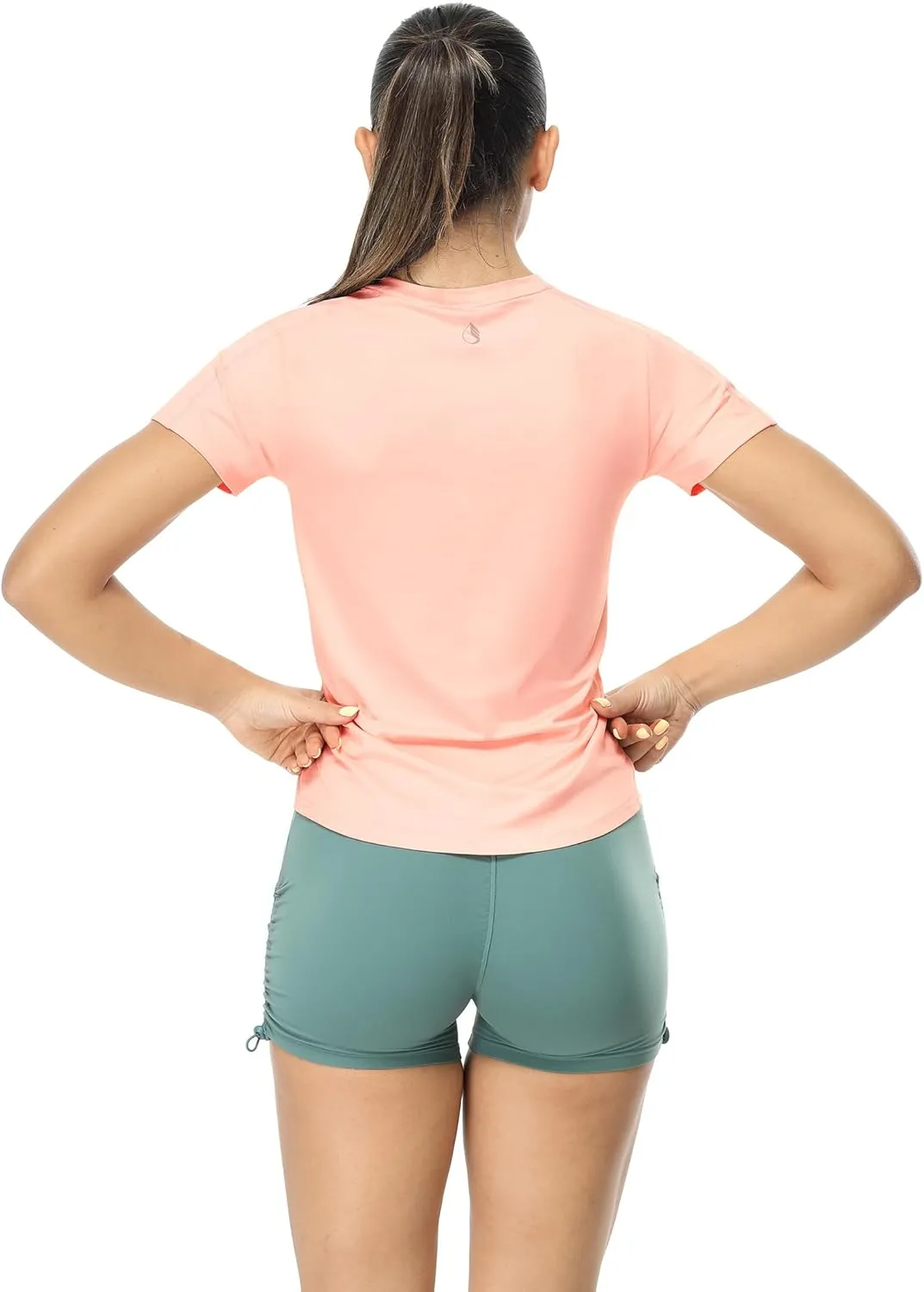 icyzone Women's Short Sleeve Workout T-Shirt Breathable Quick Dry Athletic Gym Running Tops Yoga Exercise Tees Shirt