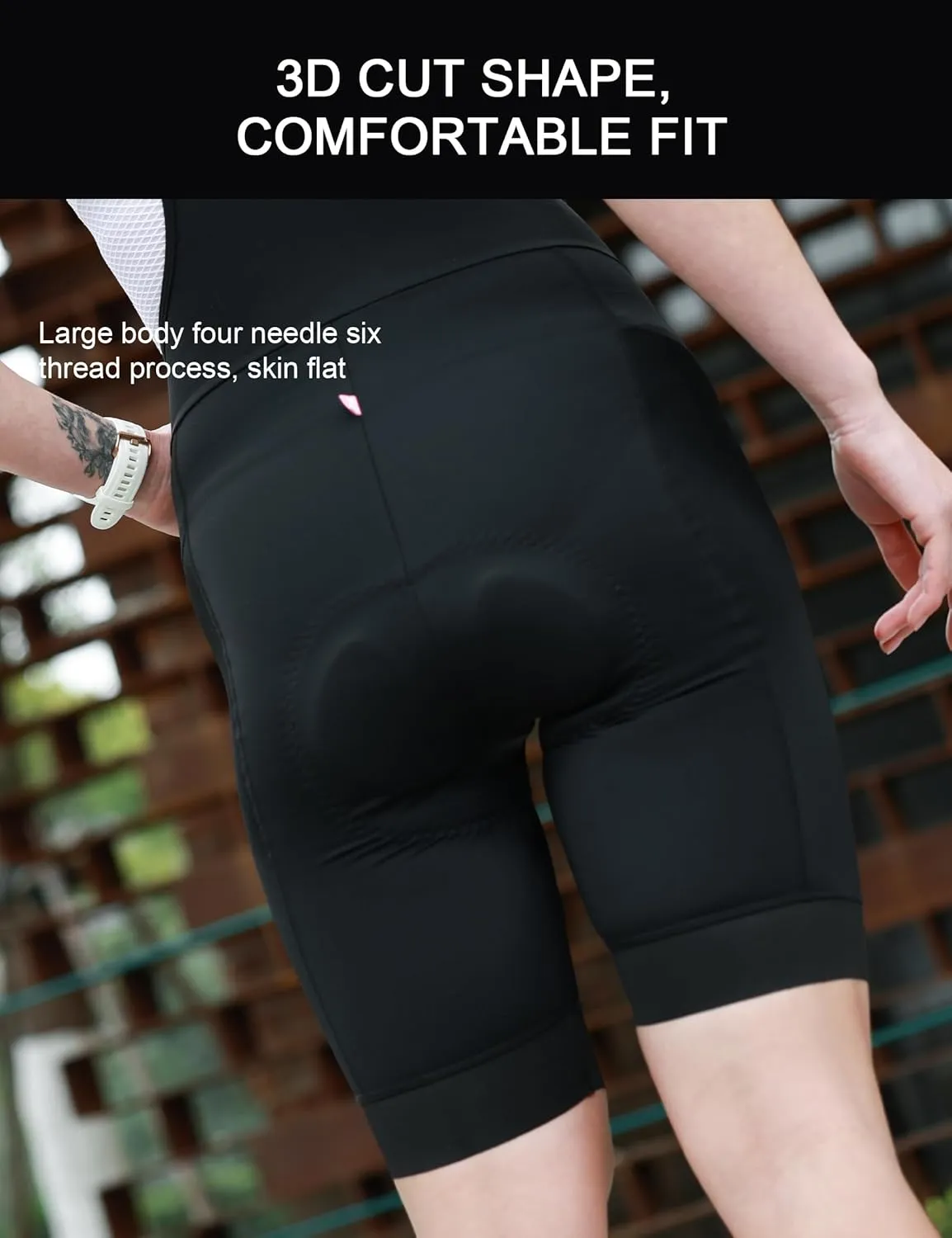 INBIKE Women's Cycling Bib Shorts with 3D High Density Sponge Padded Long Cycling Breathable Bib Shorts 
