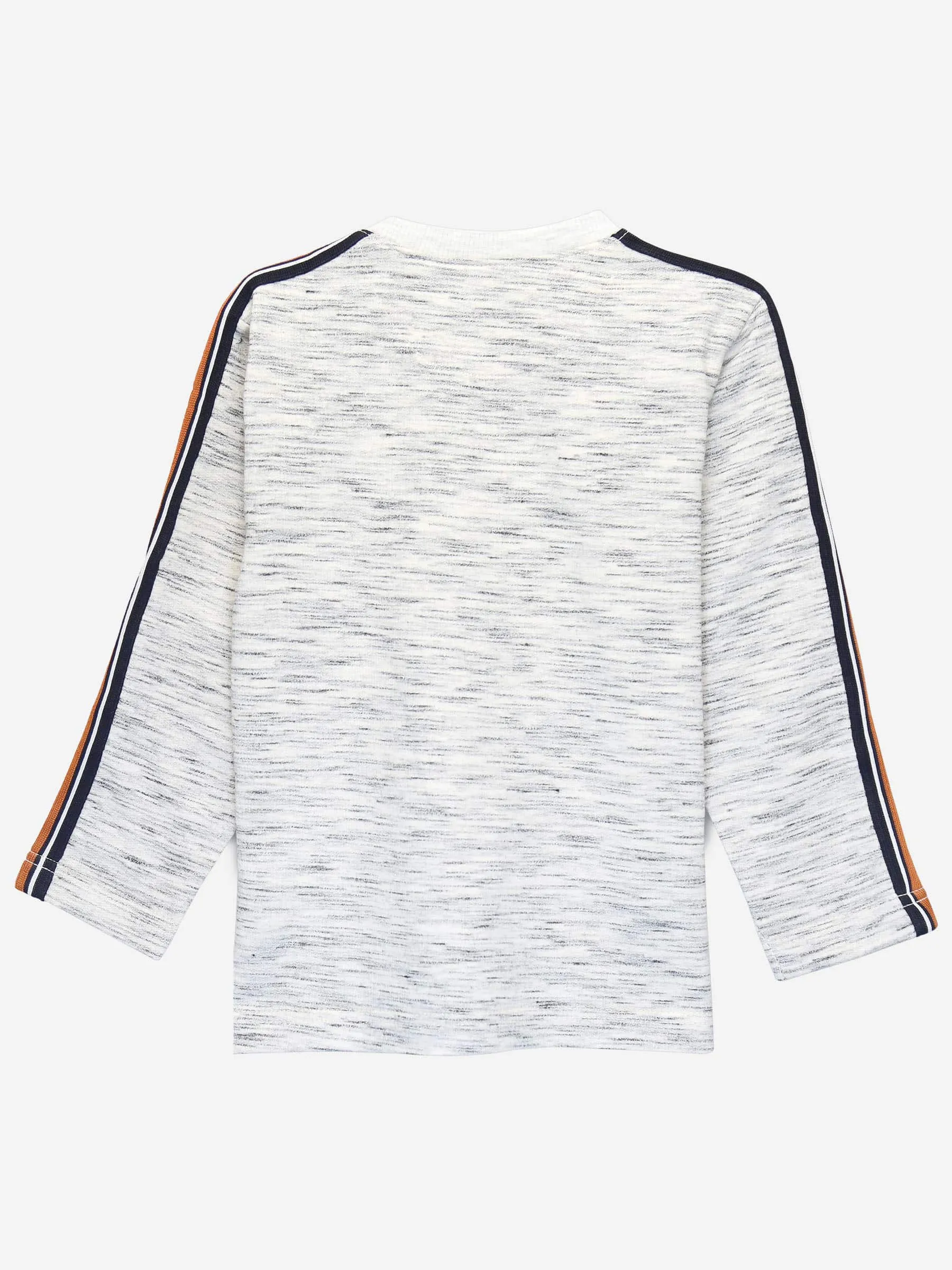 Inject Patterned Sweatshirt With Orange Stripe Detailing