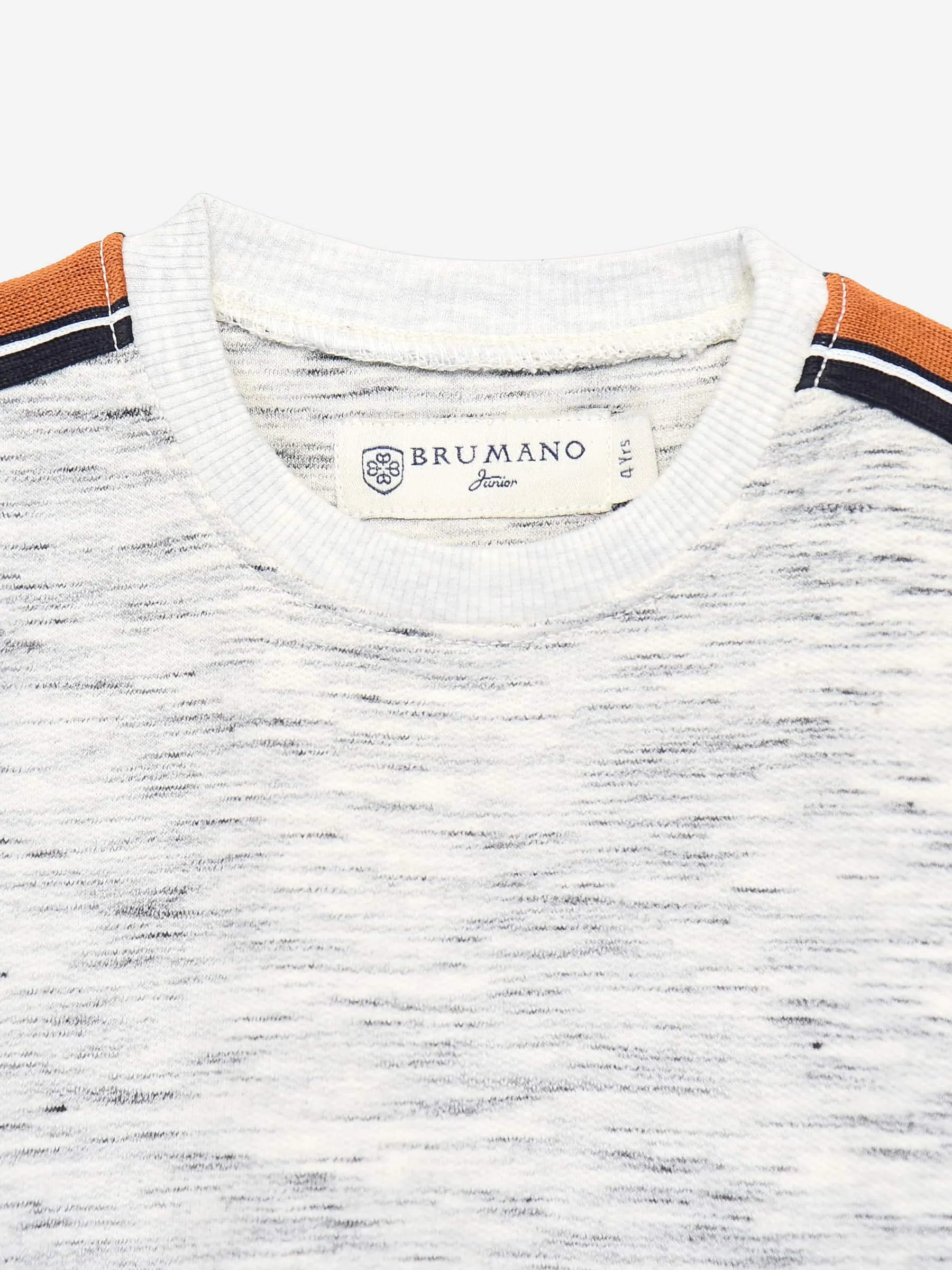 Inject Patterned Sweatshirt With Orange Stripe Detailing