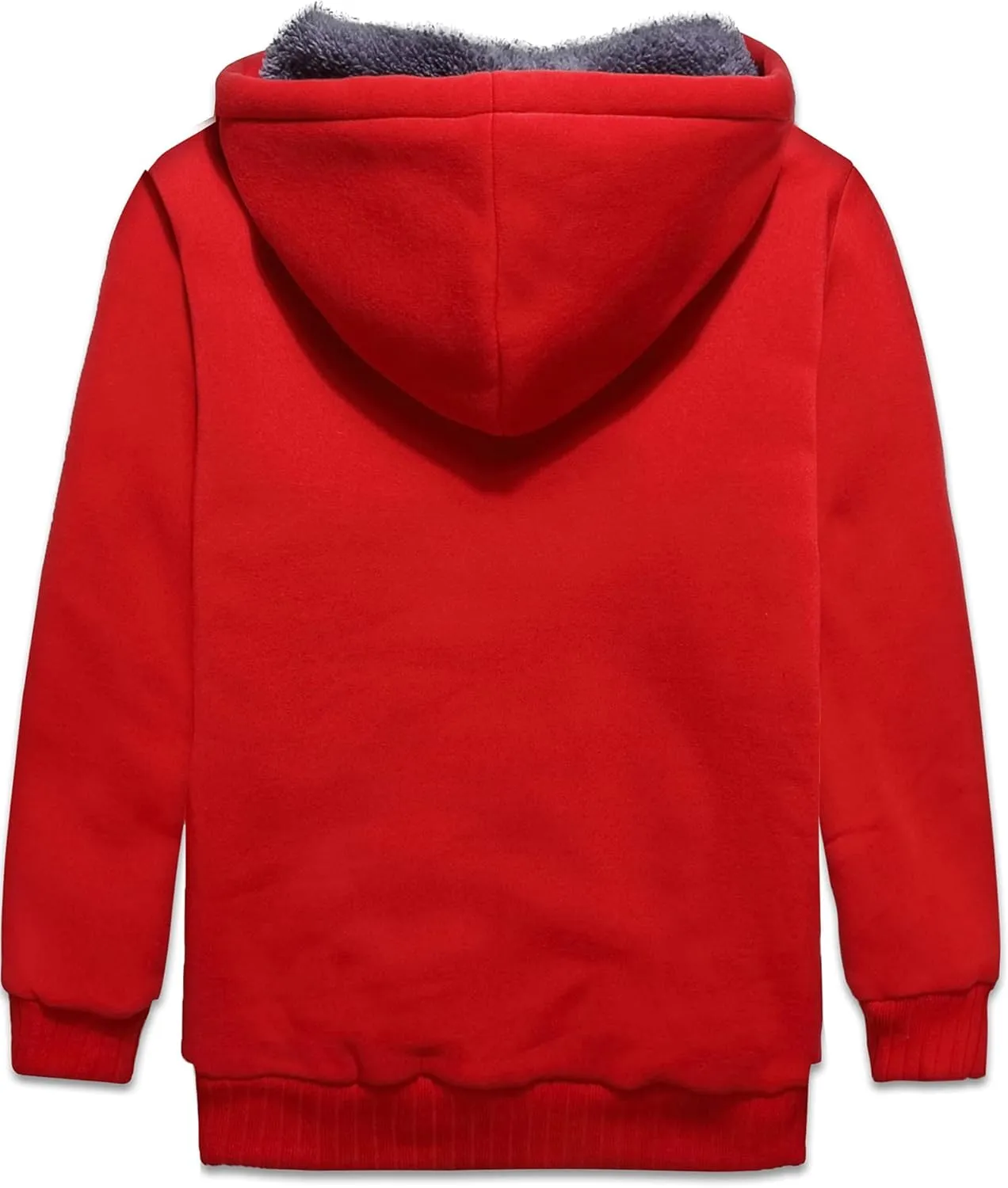 JACKETOWN Hoodie for Boys Fleece Jacket Zip Up Sherpa Lined Hooded Sweatshirts with Two Pockets 6-15 Years Old
