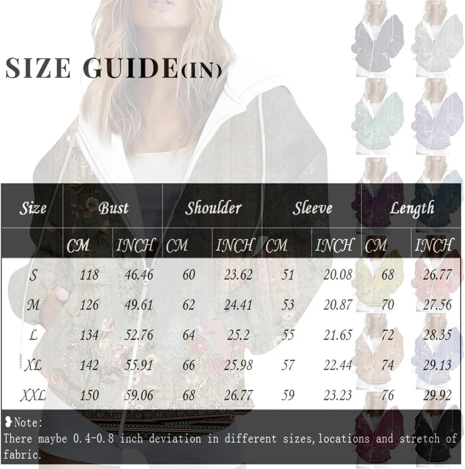 JJHAEVDY Womens Hoodies Zip Up Oversized Sweatshirts Drawstring Long Sleeve Jackets Lightweight Y2k Clothes with Pockets