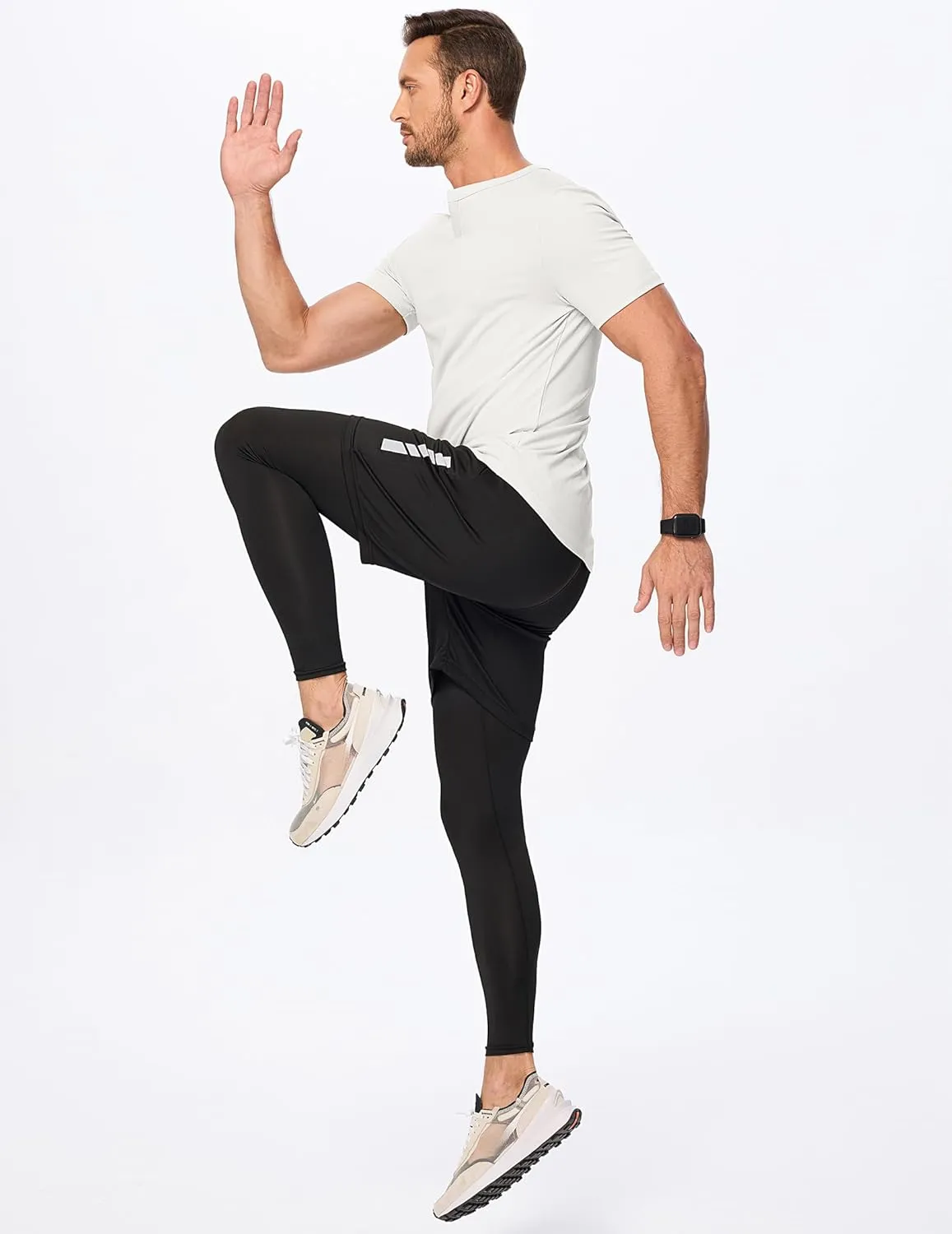 JMIERR Men's Muscle V-Neck T Shirt Short Sleeve Longline Ribbed Henley Shirt Gym Workout Athletic Tee Shirts