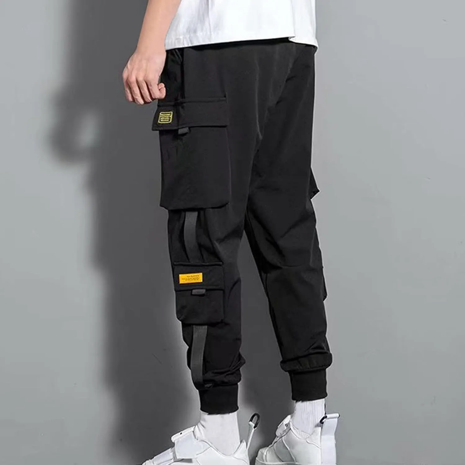 Jogger Pants for Men 2023 Casual Drawstring Elastic Waist Multi Pockets Cargo Pants Loose Beam Feet Sweatpants