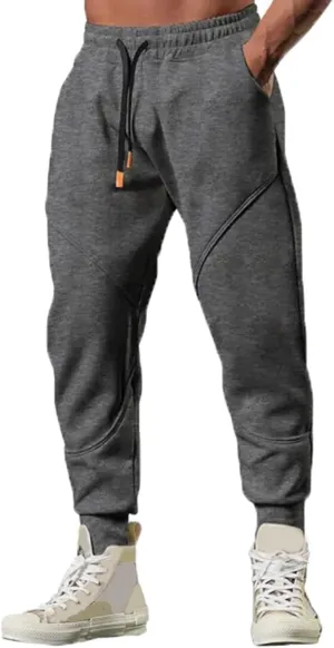 Jogger Pants for Men 2023 Casual Skinny-Fit Drawstring Elastic Waist Sweatpants Fashion Solid Beam Feed Trousers