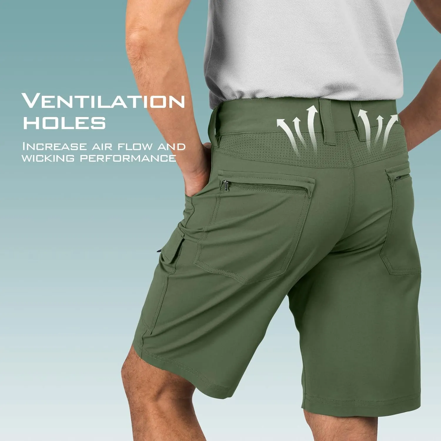 KastKing Rekon Men's Fishing Cargo Shorts, Quick Dry Casual Hiking Shorts for Men, Travel Golf Camping Tactical