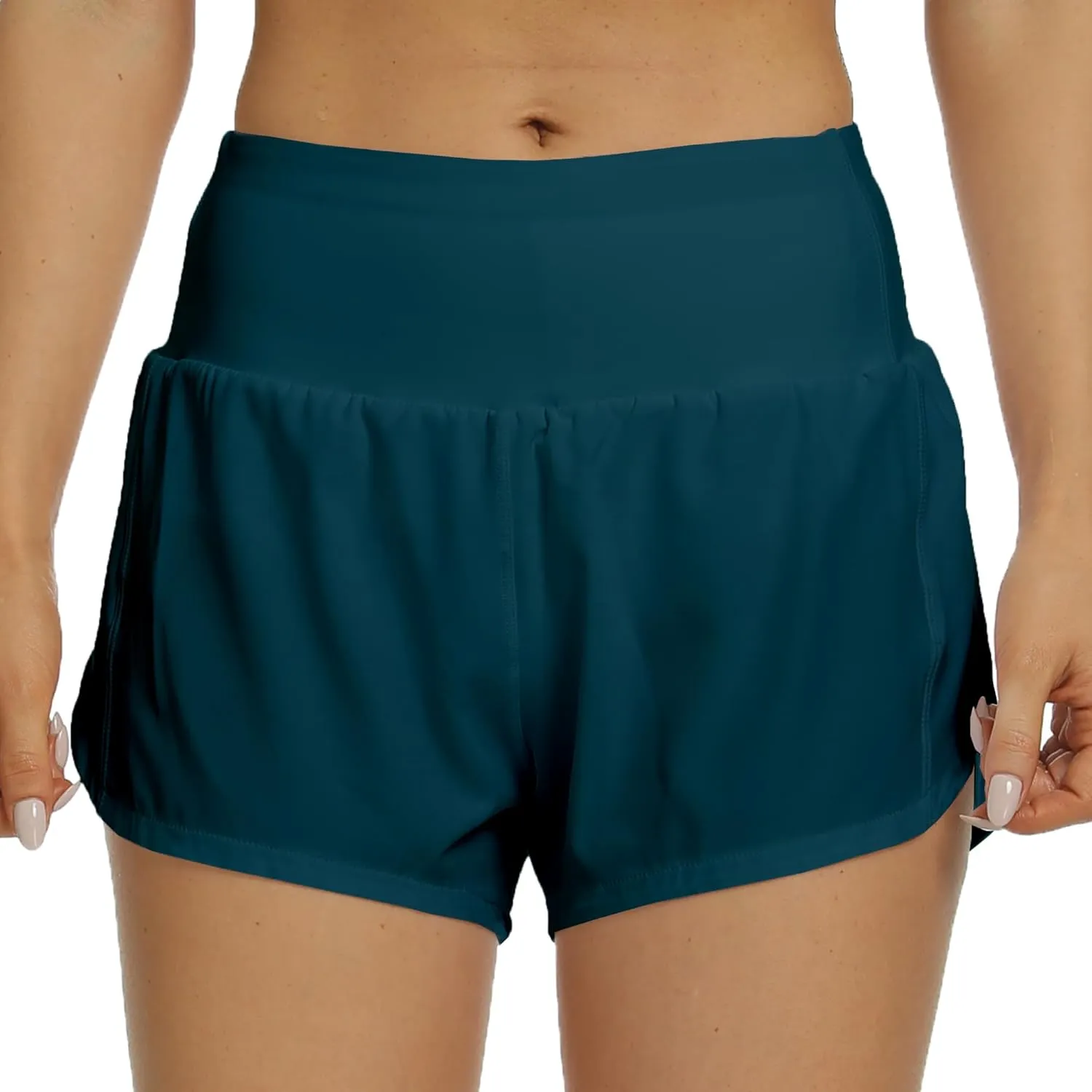 Kcutteyg Running Shorts for Women with Liner High Waisted Lightweight Womens Workout Shorts with Pocket