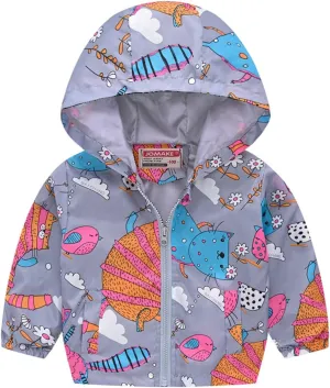 Kids Girl Boy Hoodie Jackets Baby Toddler Outerwear Windbreaker Zipper Trench Coat Casual Overcoat Outwear