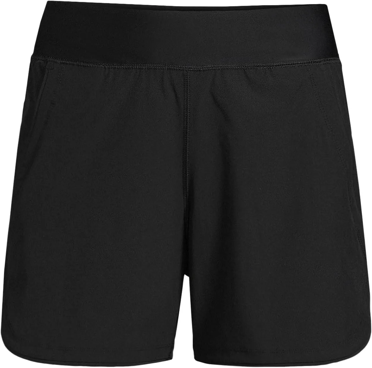 Lands' End Women's 5" Quick Dry Elastic Waist Board Shorts Swim Cover-up Shorts with Panty