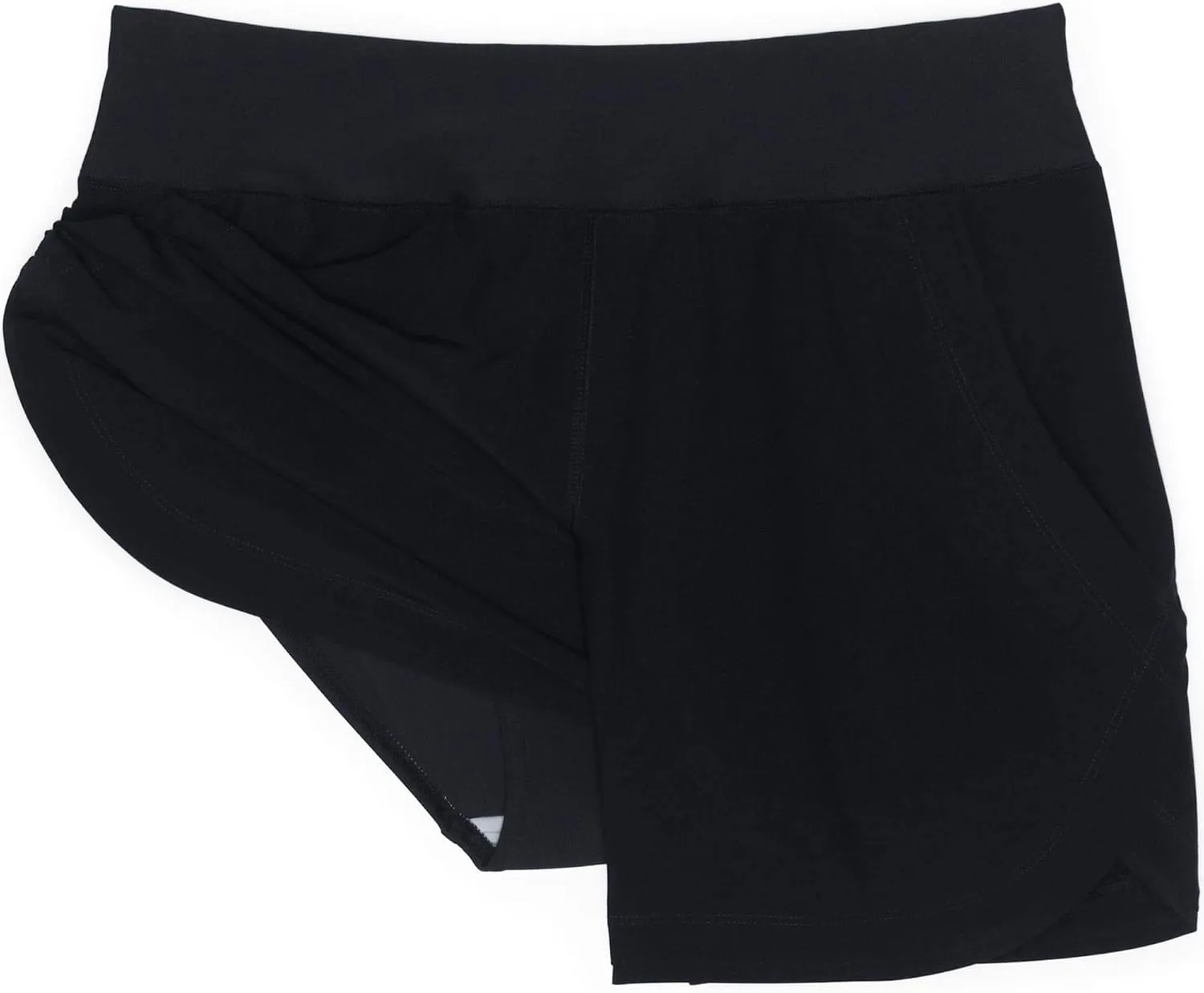Lands' End Women's 5" Quick Dry Elastic Waist Board Shorts Swim Cover-up Shorts with Panty