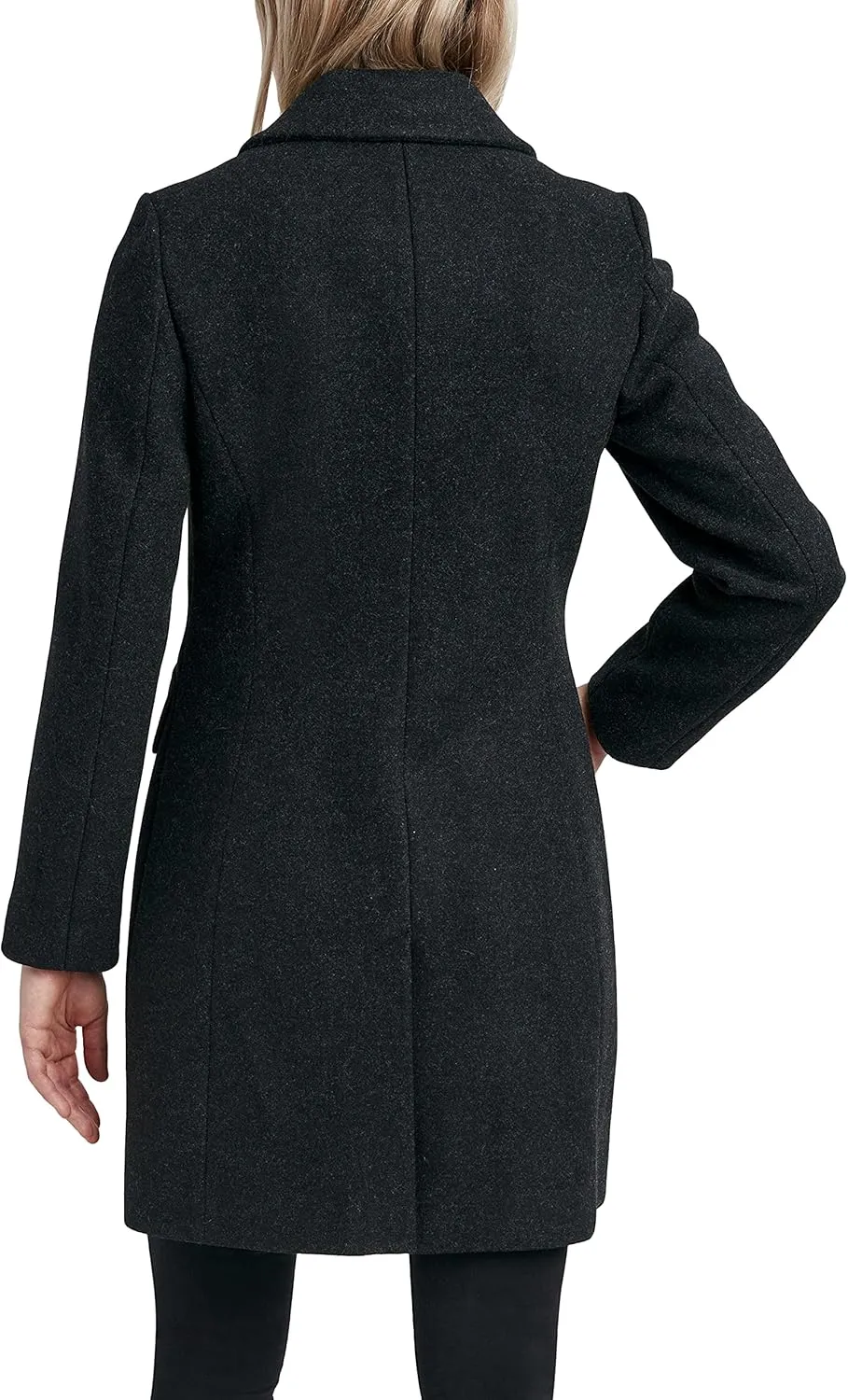 Laundry by Shelli Segal Women's Faux Wool Coat with Notch Collar