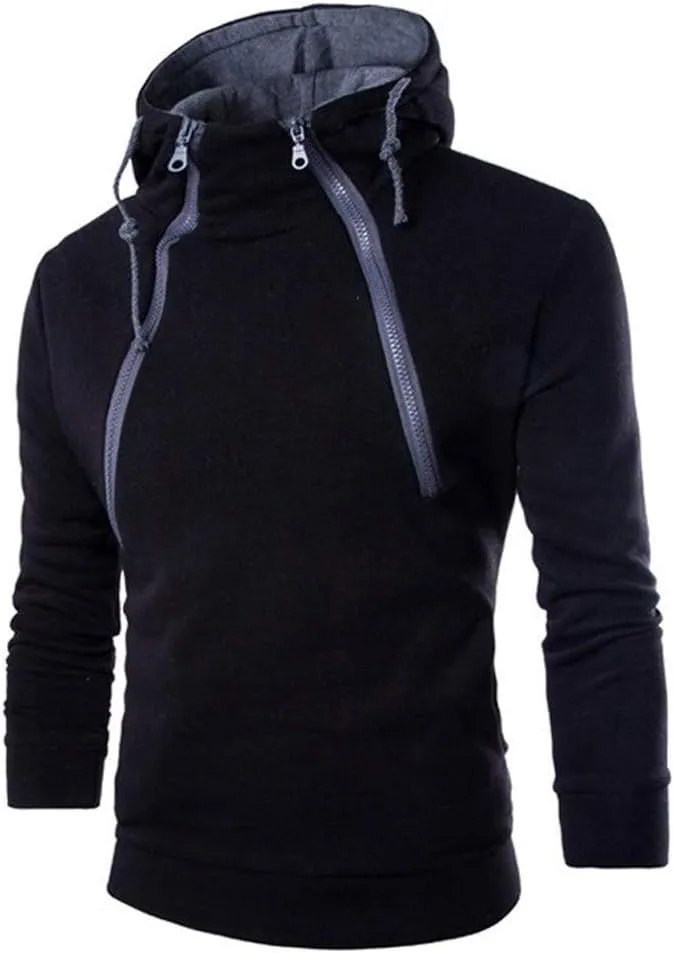 LCMTWX Hoodies for Men Hoodie Splicing Large Size Sweater Jacket Midweight Fleece Sweatshirt Solid Color Sweatshirt With