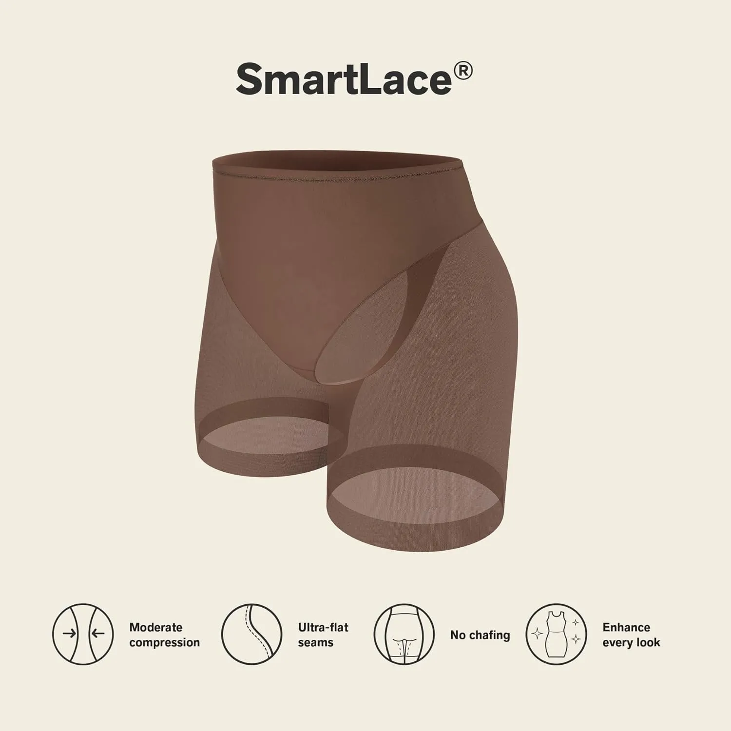 Leonisa Undetectable Sheer Shaper Shorts for Women  Seamless Shapewear Shorts with Anti-Chafing & Butt-Lift Effect