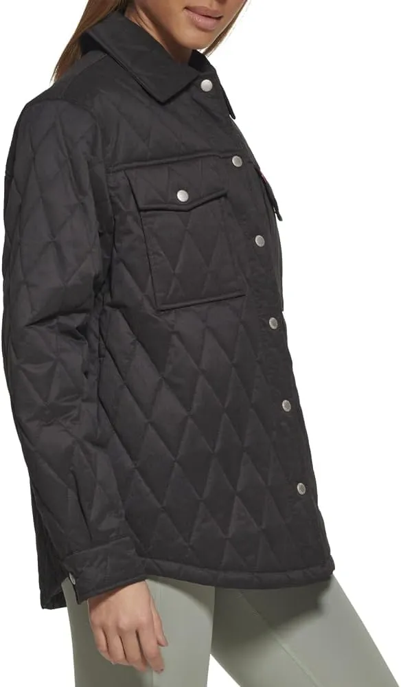 Levi's Women's Diamond Quilted Lightweight Shirt Jacket