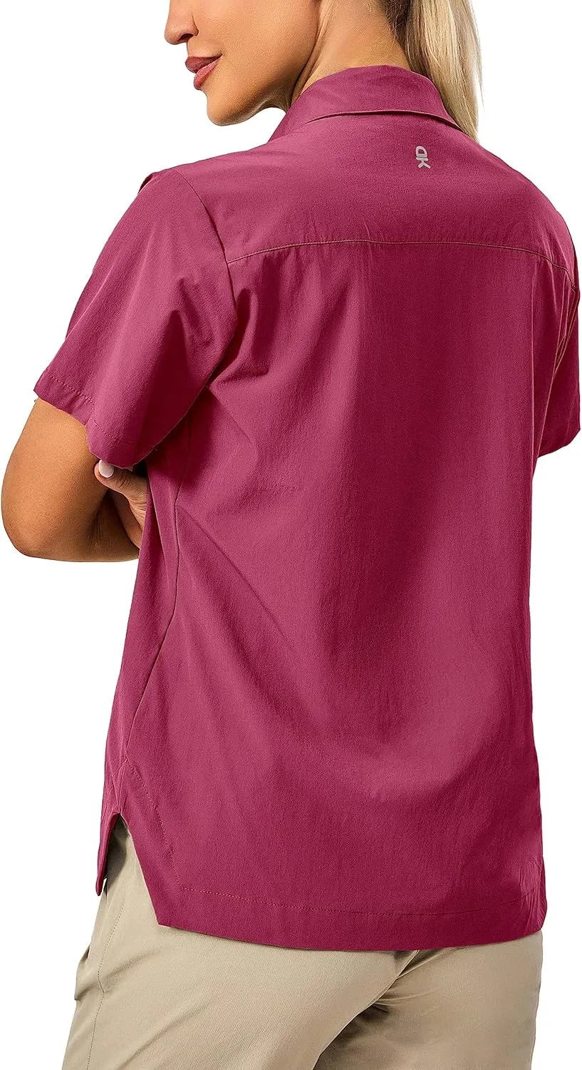 Little Donkey Andy Women's Long Sleeve Travel Shirt, UPF 50  Safari Shirt, Outdoor Cool Quick Dry Hiking Shirts
