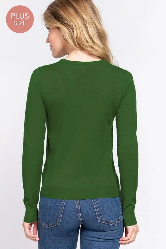 Long Sleeve Crew Neck Basic Sweater