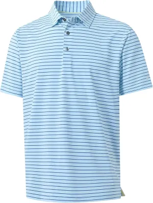 M MAELREG Boys' Polo Shirt Striped Short Sleeve Moisture Wicking Performance Stretch Active Casual Collared Kids Golf Shirt