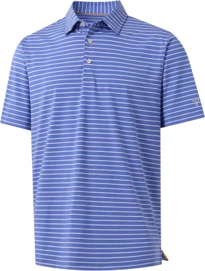M MAELREG Boys' Polo Shirt Striped Short Sleeve Moisture Wicking Performance Stretch Active Casual Collared Kids Golf Shirt