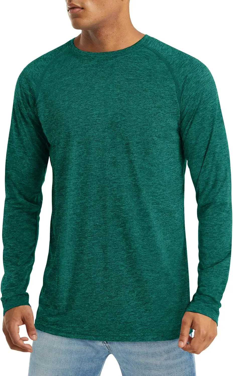 MAGCOMSEN Men's Long Sleeve Shirt Quick Dry UPF 50  Sun Protection Lightweight T-Shirt Athletic Workout Fishing Tee