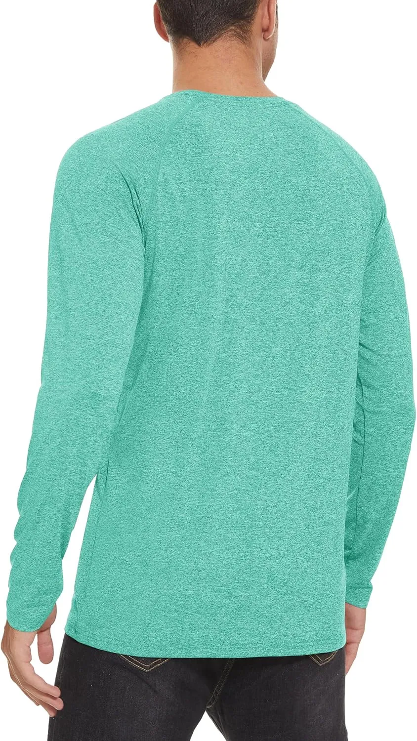 MAGCOMSEN Men's Long Sleeve Shirt Quick Dry UPF 50  Sun Protection Lightweight T-Shirt Athletic Workout Fishing Tee