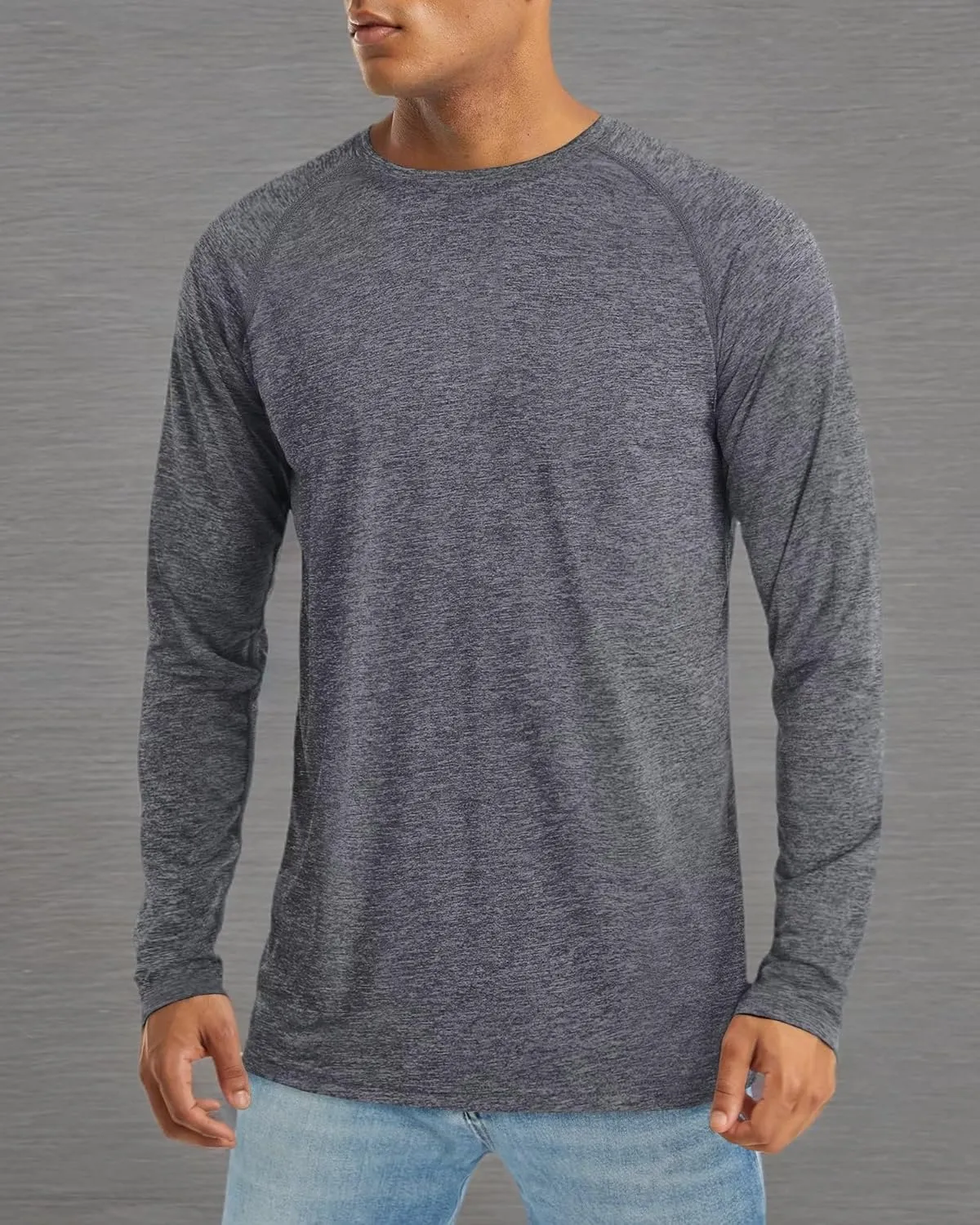 MAGCOMSEN Men's Long Sleeve Shirt Quick Dry UPF 50  Sun Protection Lightweight T-Shirt Athletic Workout Fishing Tee