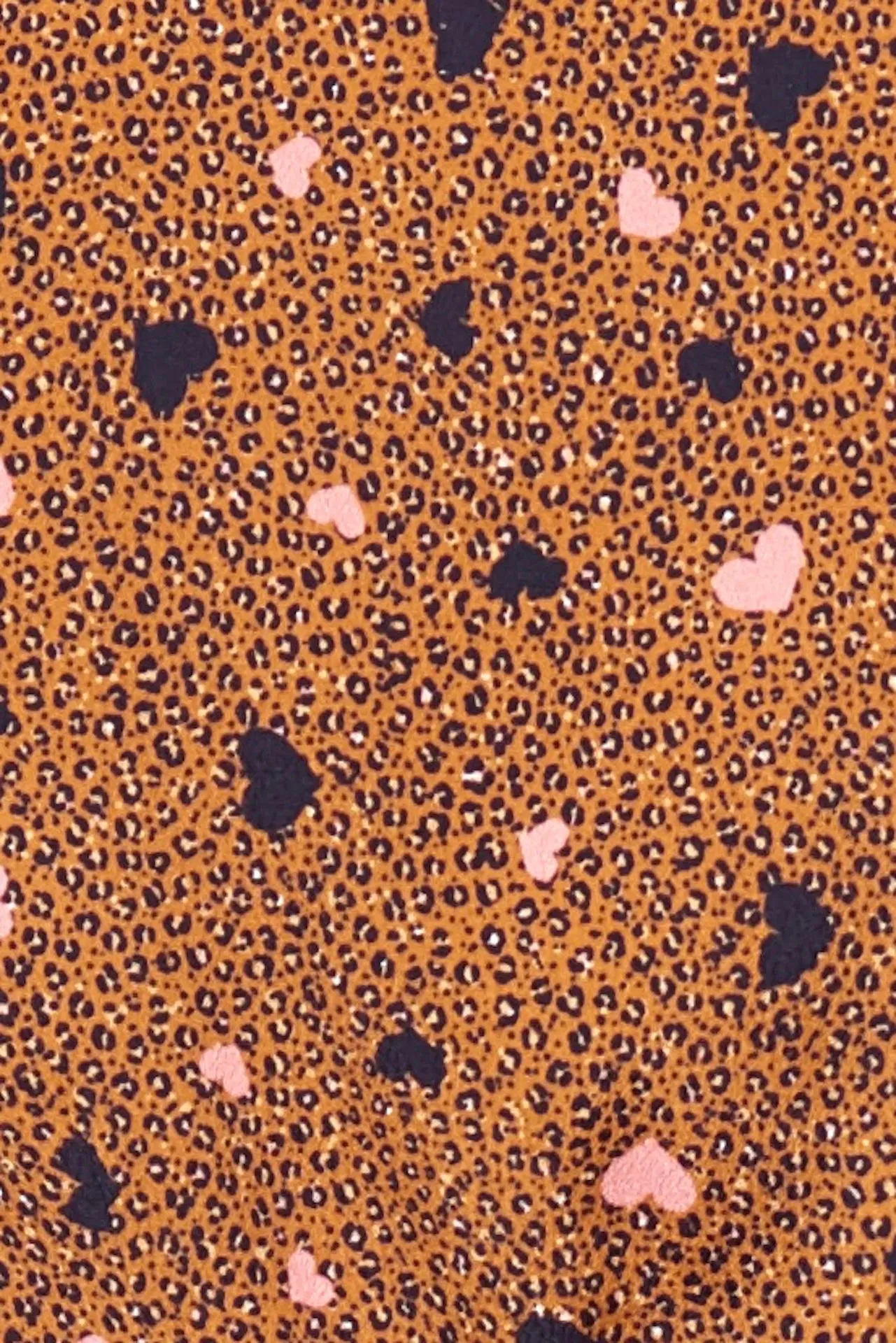 MAGGIE Pleat Neck Top - Leopard/Heart