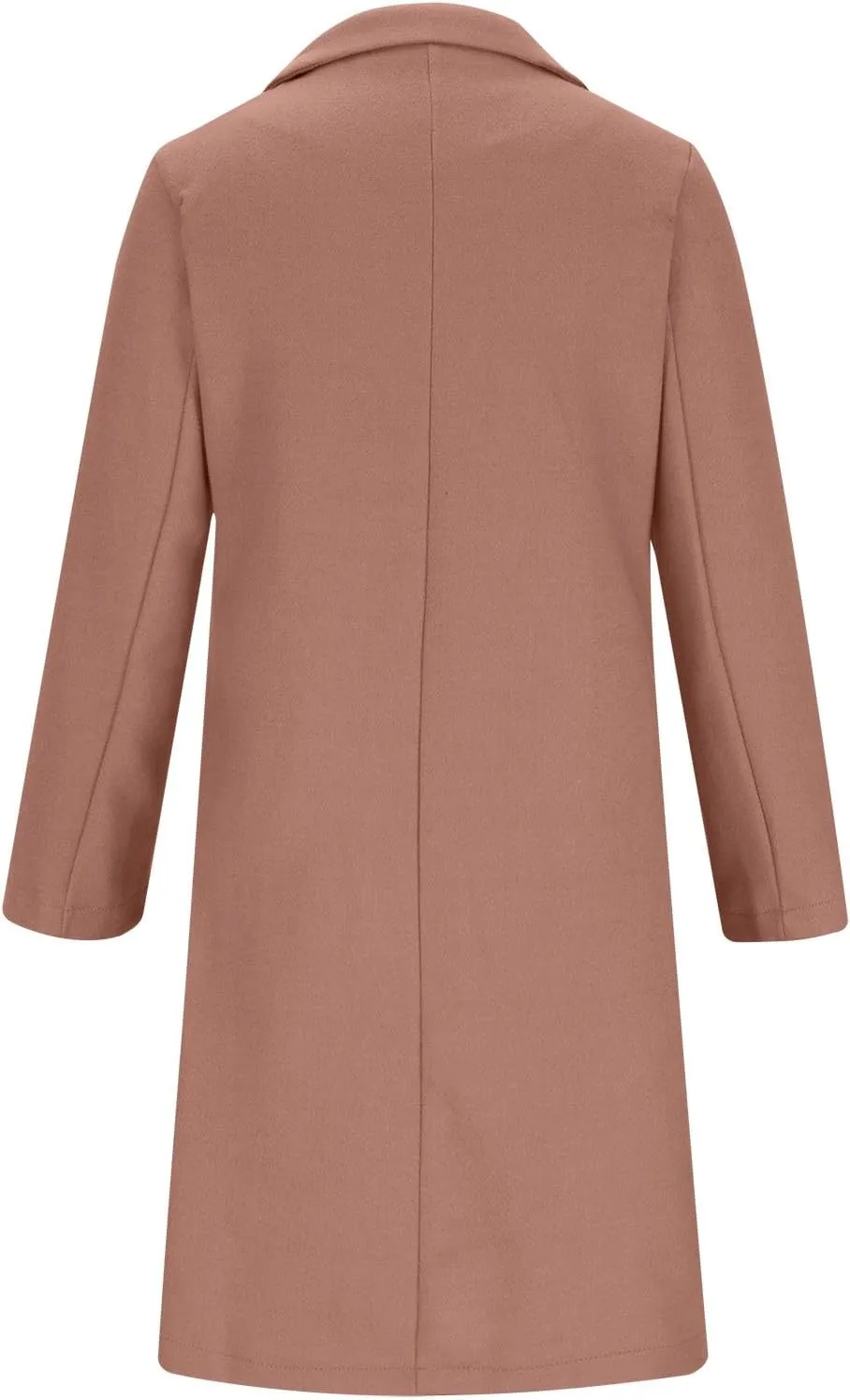 maisdgop Women's Trench Coat Winter Wool Blend Coats Trendy Double Breasted Lapel Jacket Open Front Windbreaker with Pockets