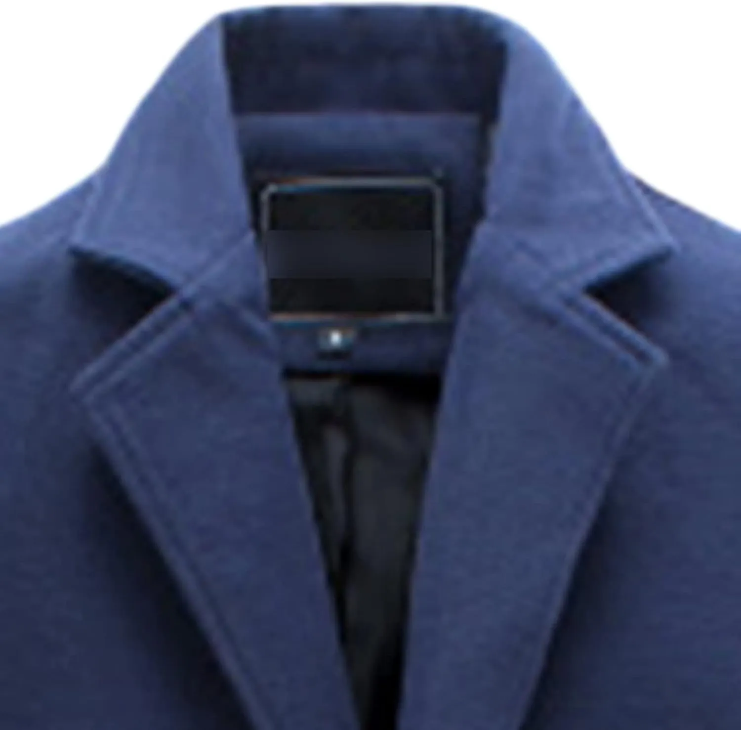 Maiyifu-GJ Men's Casual Mid-Length Trench Coat Single Breasted Business Pea Coats Winter Notched Lapel Windbreaker Jacket