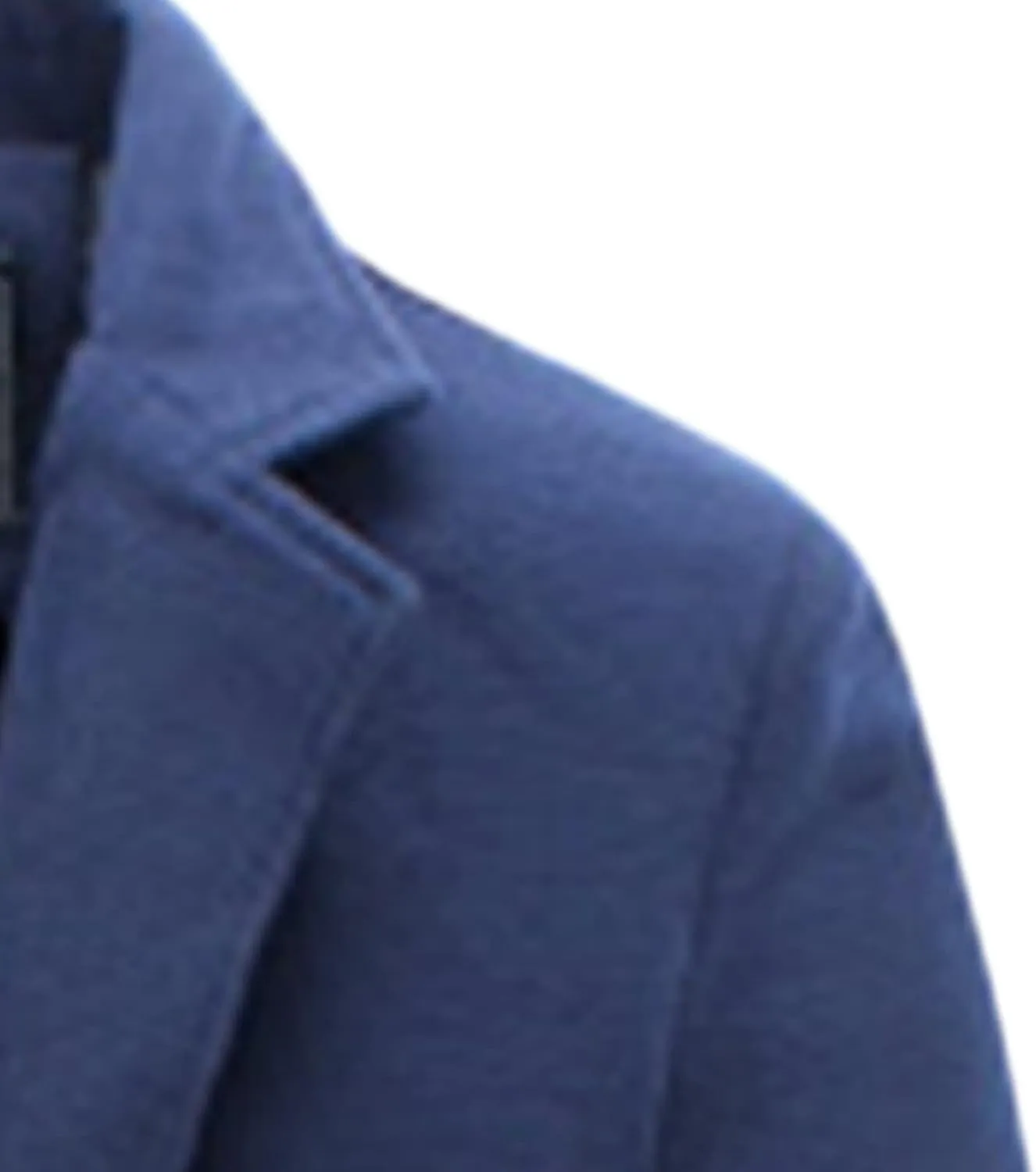 Maiyifu-GJ Men's Casual Mid-Length Trench Coat Single Breasted Business Pea Coats Winter Notched Lapel Windbreaker Jacket