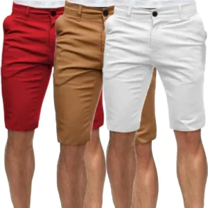 Maiyifu-GJ Men's Modern Stretch Denim Shorts Knee Length Slim Fit Jean Shorts Summer Fashion Short Pants