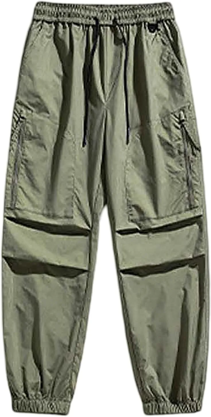 Man High Street Fashion Trend Pleated Design Straight Leather Pants Mens Big and Tall Pants