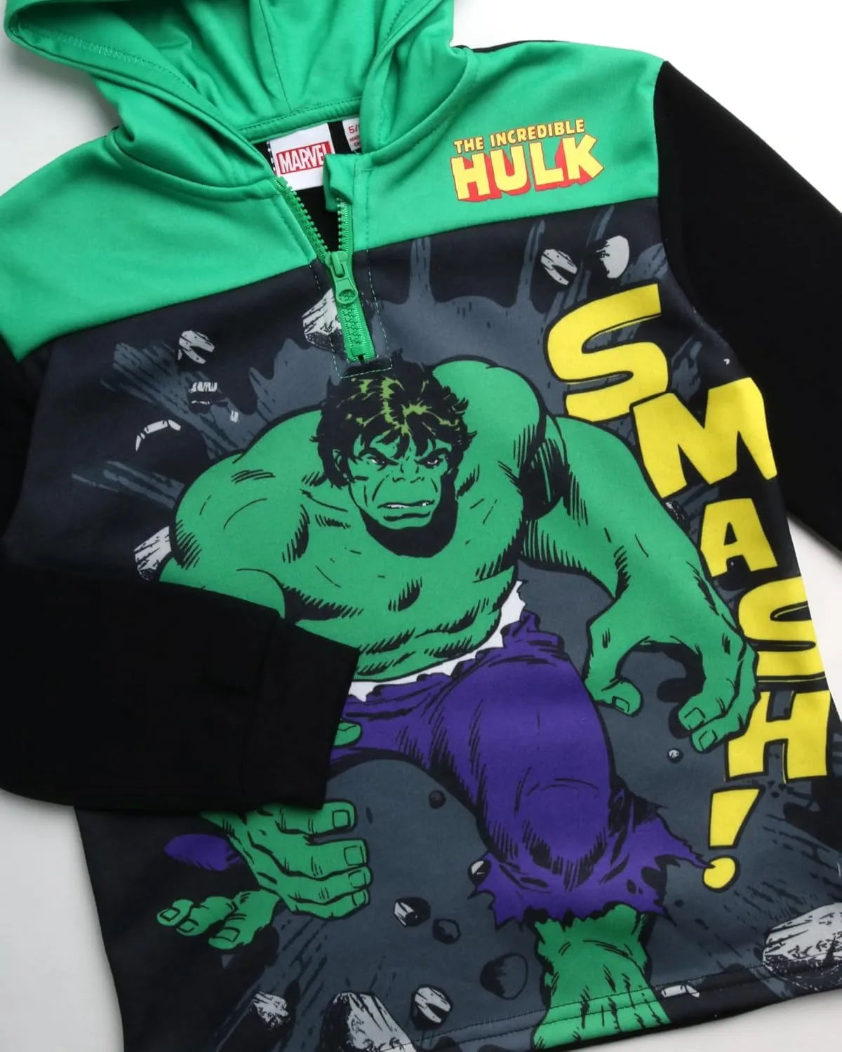 Marvel Boys' Spiderman Sweatshirt - Captain America, Iron Man, Hulk and Panther Quarter Zip Fleece Graphic Hoodie (2T-16)